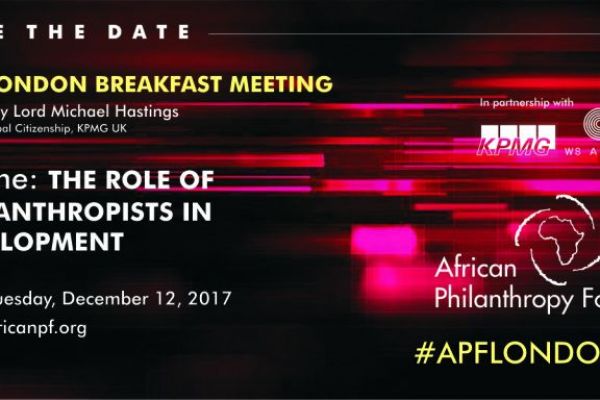 APF London Breakfast Meeting The Role of Philanthropists in Development